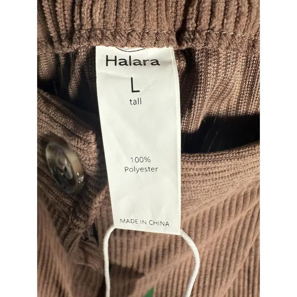 NWT Halara High Waisted Corduroy Casual Pants Cocoa Brown Size Large, Tall - Picture 8 of 12